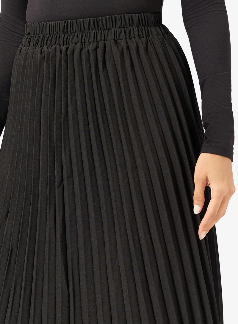 Ella  Pleated Skirt Wirh Ruffle Hem for Women | Best Price UAE